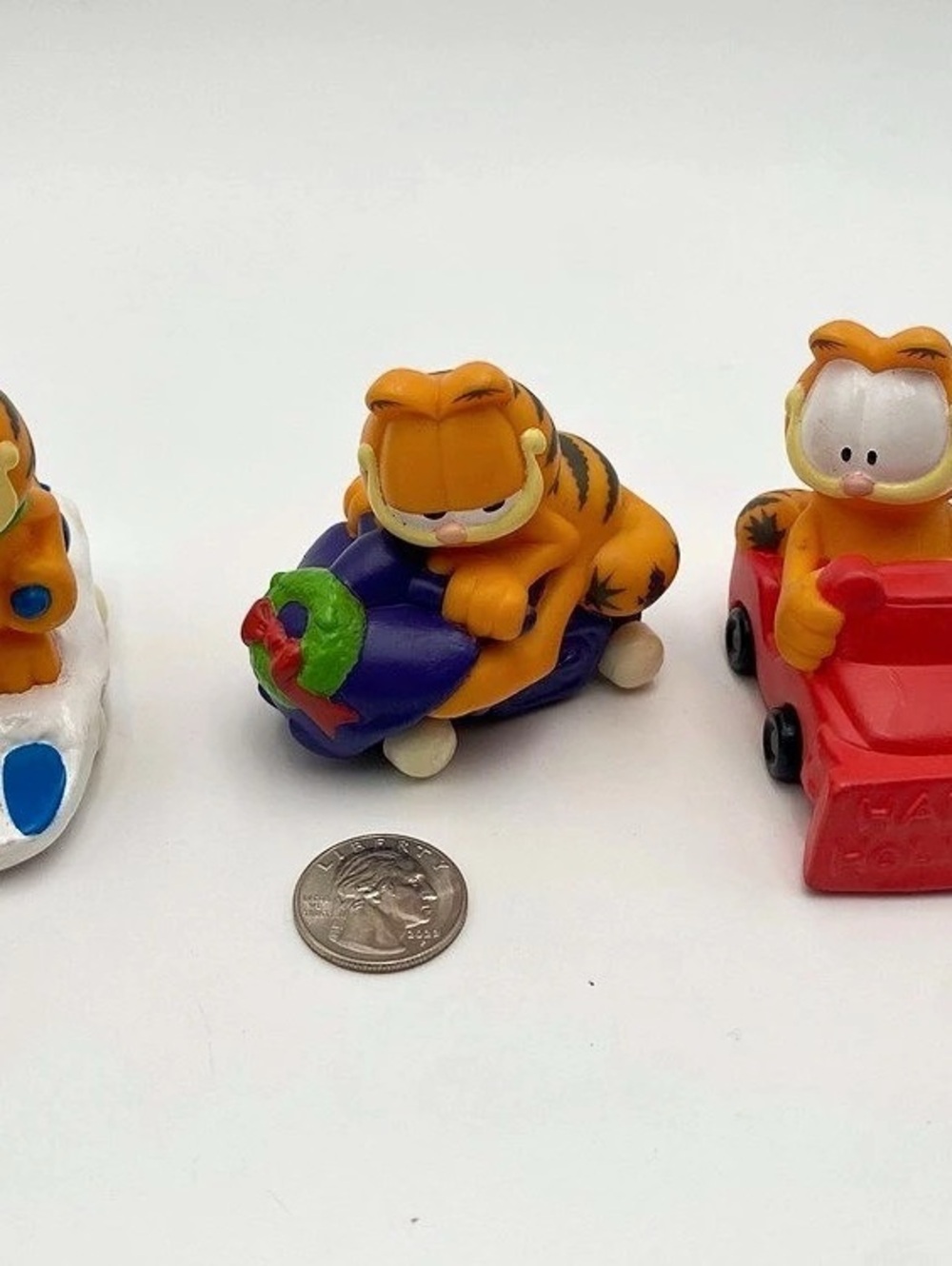 Vintage McDonald's Vintage 1988 Garfield Happy Meal Vehicle Toys Lot of 3 Vehicl